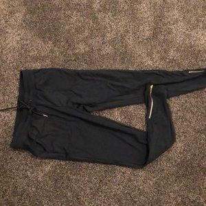 Zyia Peak Black Zipper Joggers
